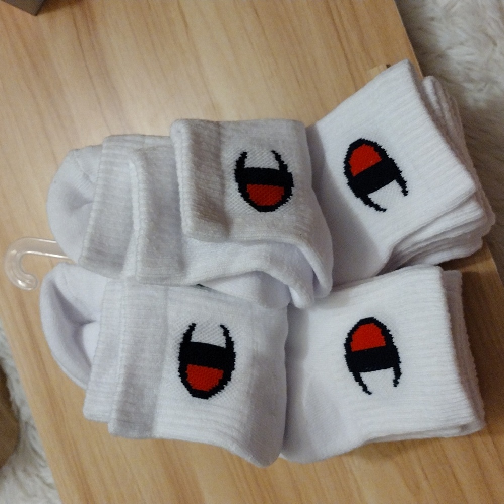Champion 10 Pair Youth Quarter Socks 5Y-7Y 🆕